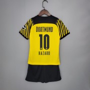 BVB Borussia Dortmund Barn Fotballdrakter 2021-22 Thorgan Hazard 10 Hjemmedrakt..